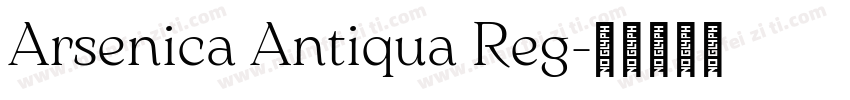Arsenica Antiqua Reg字体转换
